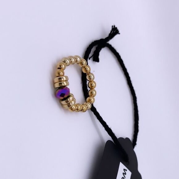 NWT Wool + Pepper Co. Beaded Stackable Ring - Picture 2 of 5